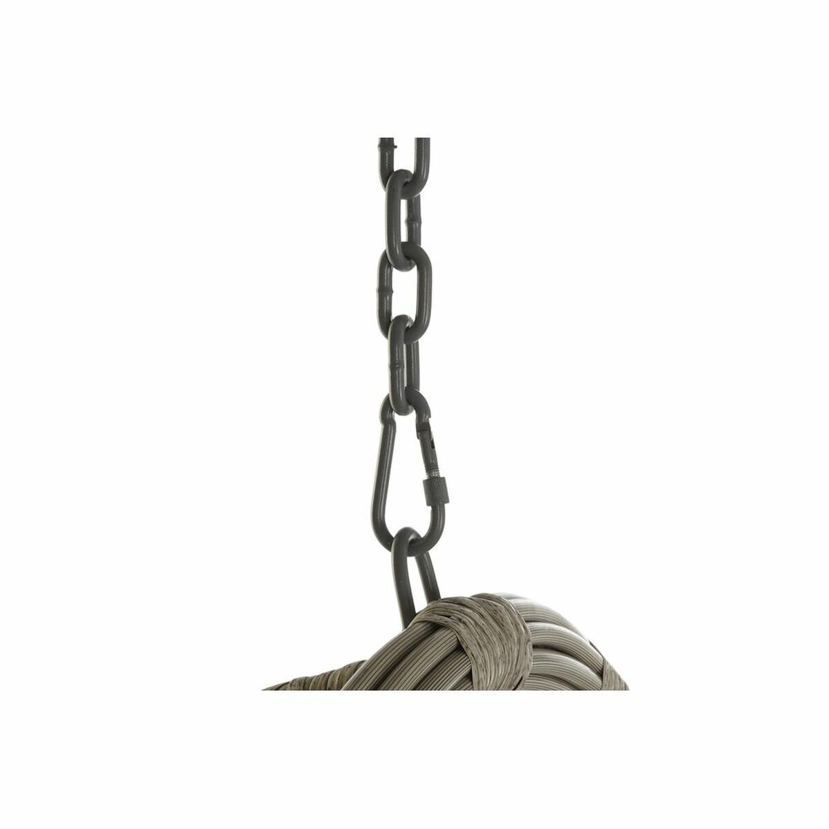 Hängande trädgårdsfåtölj DKD Home Decor 90 x 70 x 110 cm Grå syntetisk rattan Aluminium (92 x 70 x 113 cm) - 9