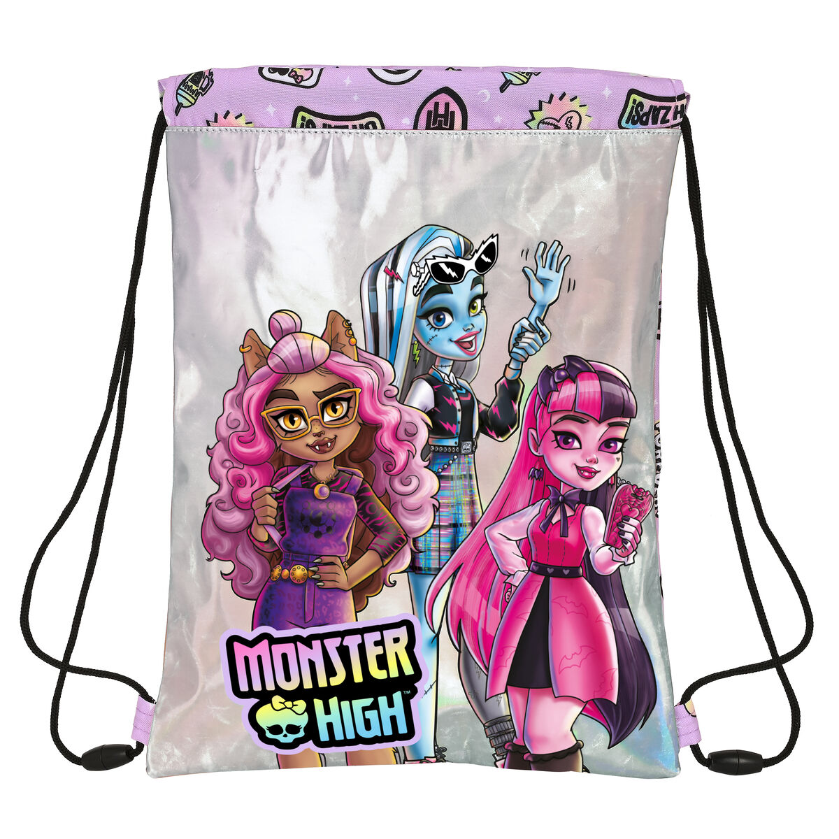 Skopåse med remmar Monster High Best boos Lila - 5