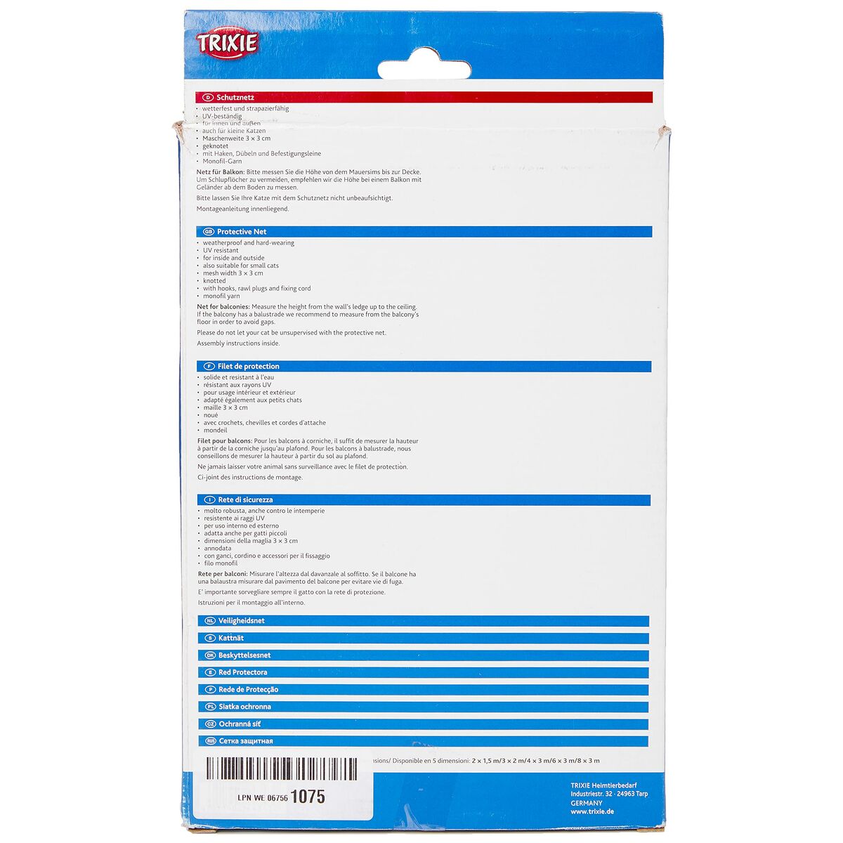 Säkerhetsnät Trixie 44343 Katt Transparent Nylon 8 x 3 m - 3