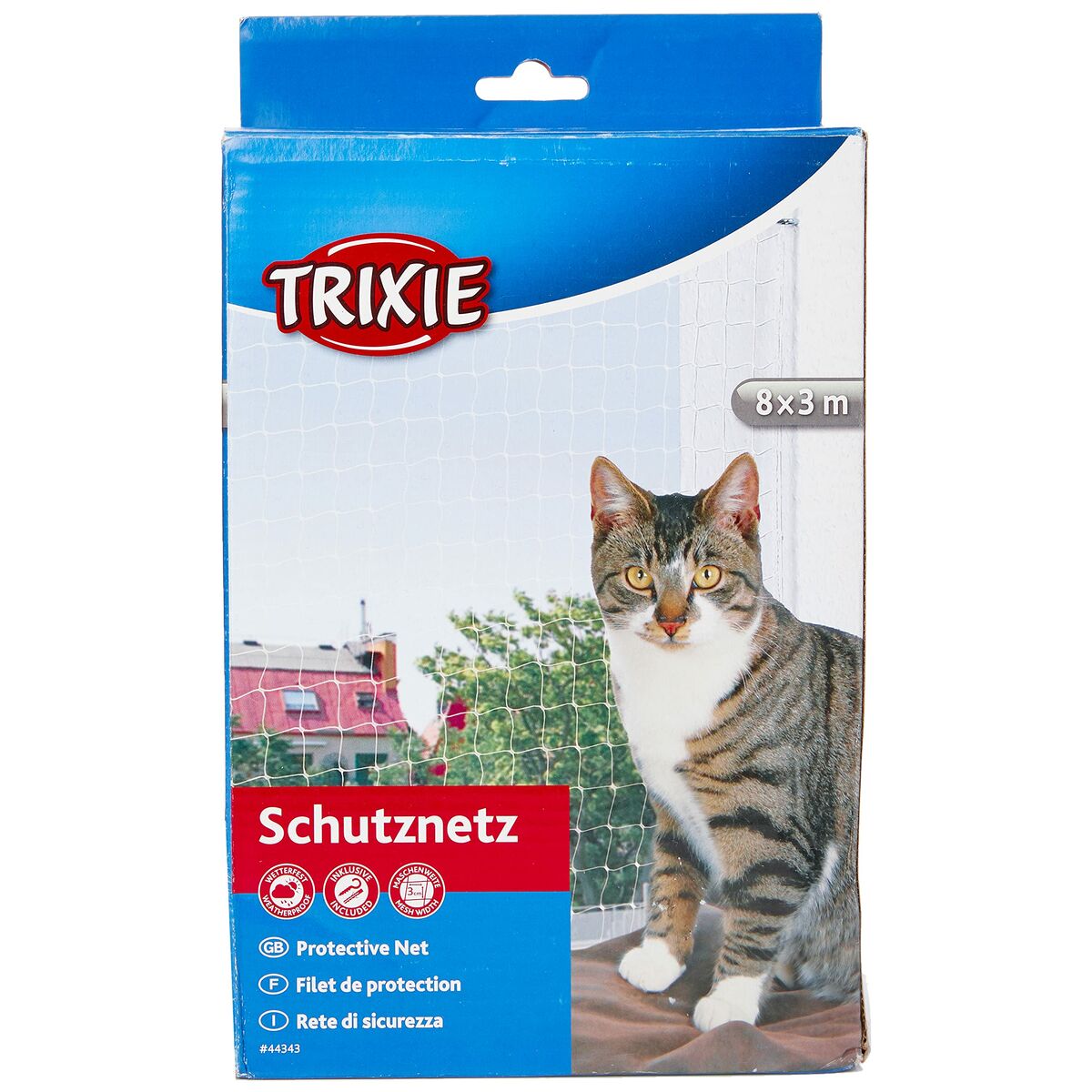 Säkerhetsnät Trixie 44343 Katt Transparent Nylon 8 x 3 m - 8