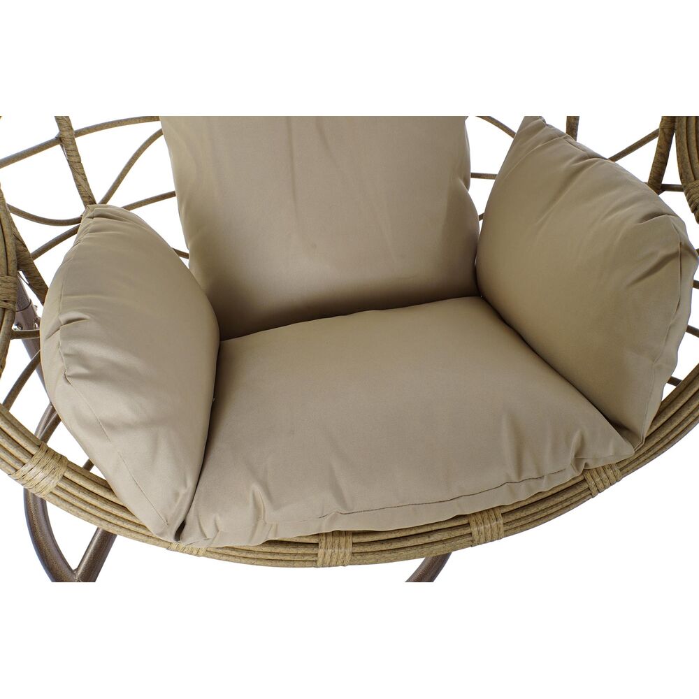 Hängande trädgårdsfåtölj DKD Home Decor 90 x 70 x 110 cm 105 x 75 x 226 cm Beige Metall Brun syntetisk rattan - 4