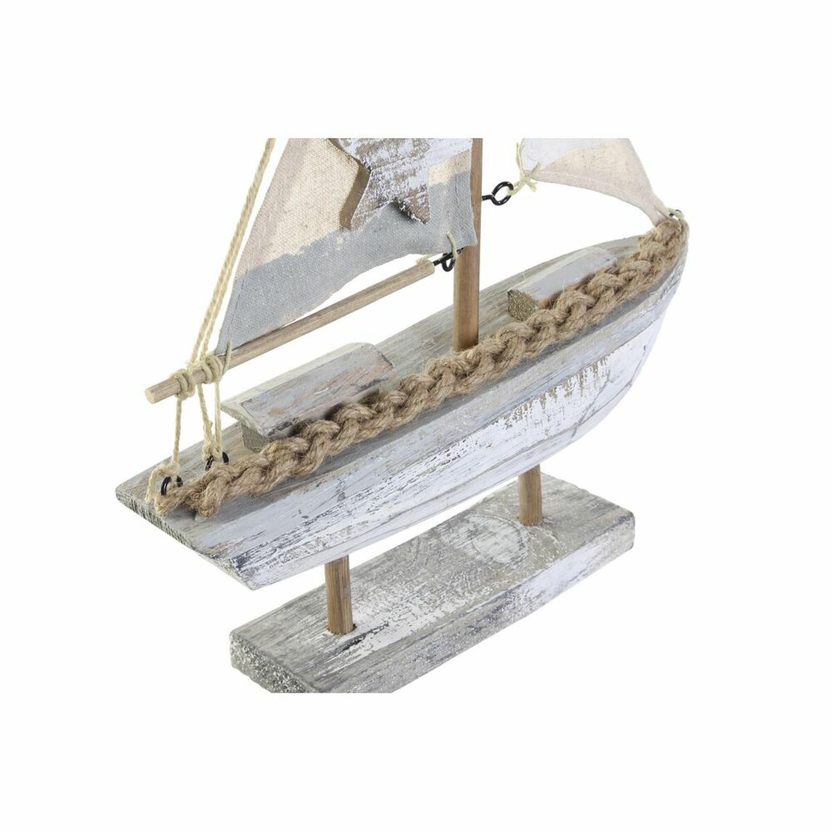 Prydnadsfigur DKD Home Decor Grå Trä Polyester (29 x 6 x 42 cm) - 2