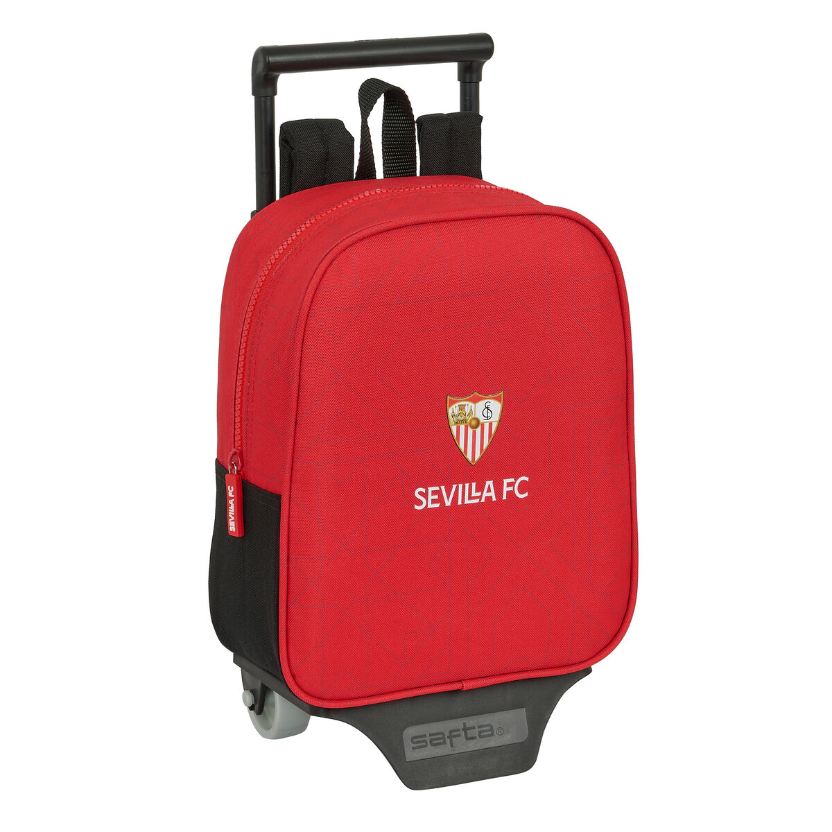 Skolväska med hjul Sevilla Fútbol Club Svart Röd 22 x 27 x 10 cm - 3