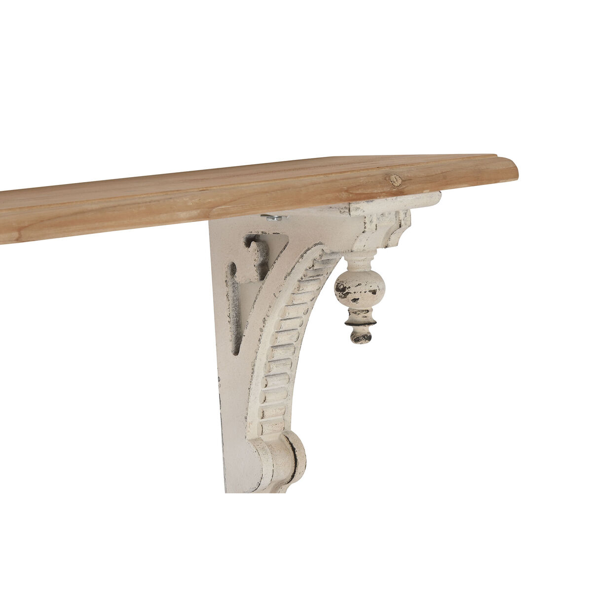 Hyllor Home ESPRIT Vit Naturell Granträ Trä MDF 100 x 22 x 32 cm - 3