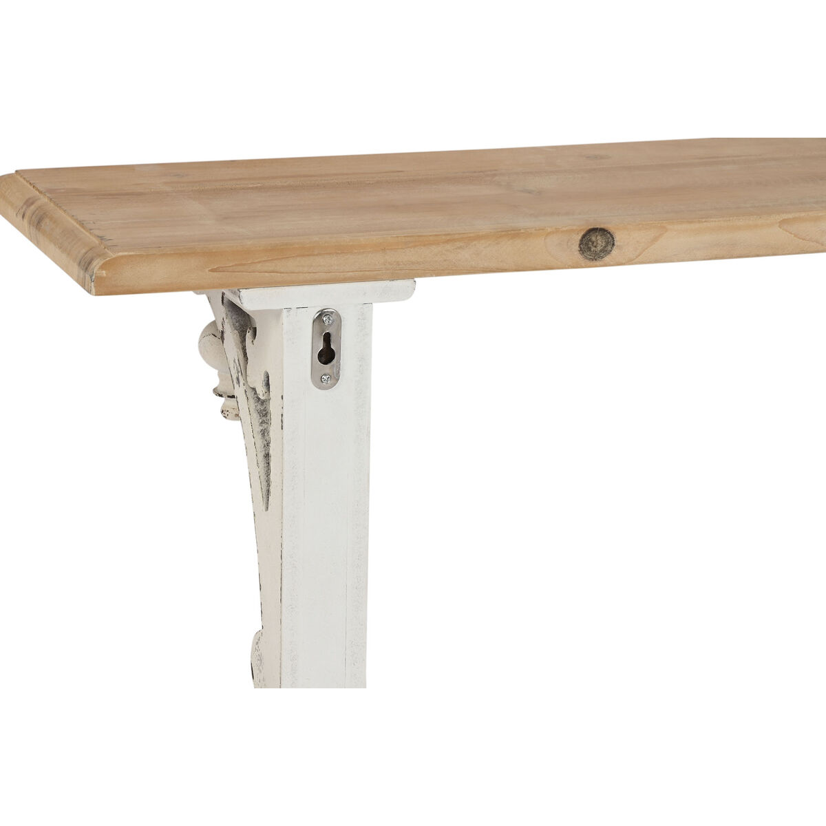 Hyllor Home ESPRIT Vit Naturell Granträ Trä MDF 100 x 22 x 32 cm - 4