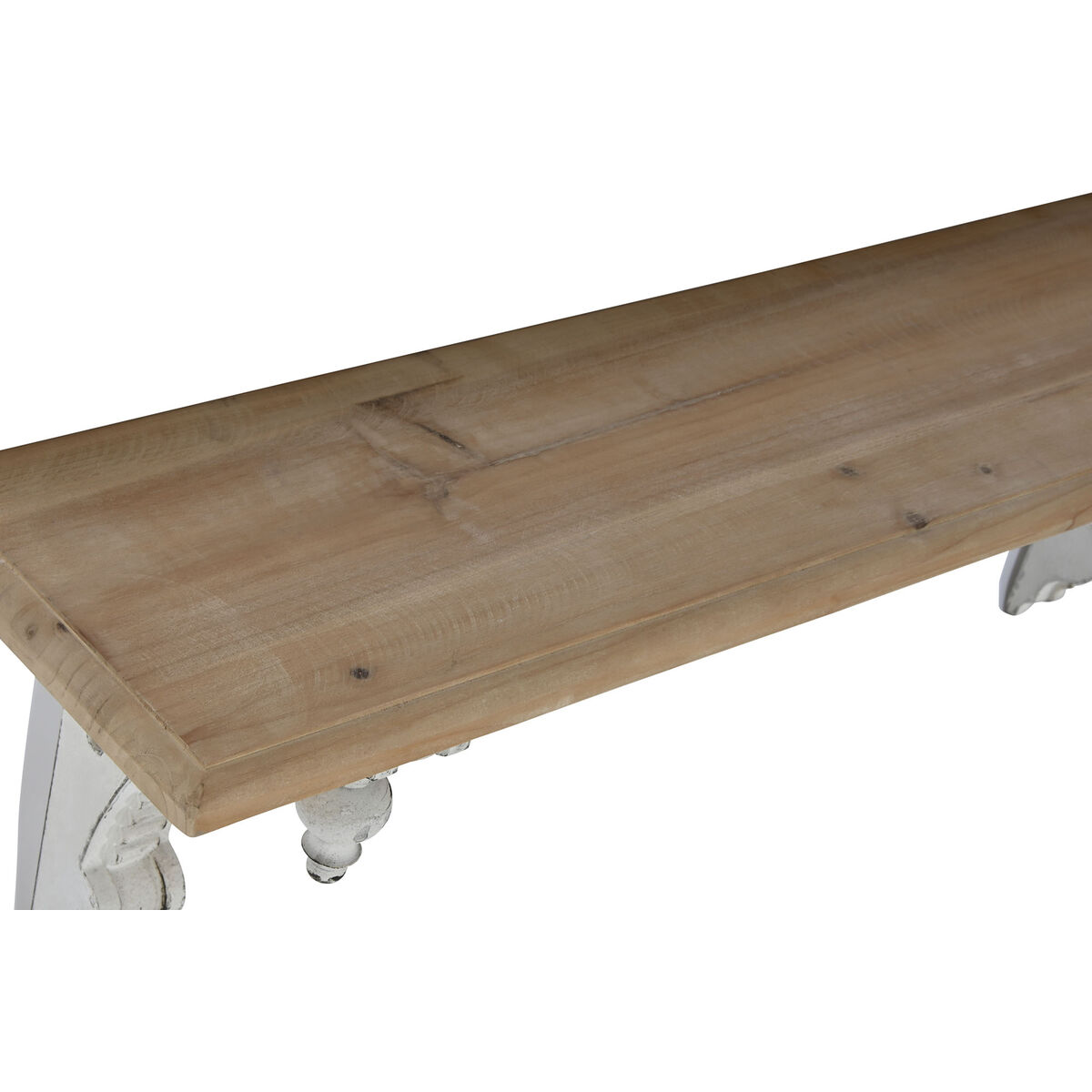 Hyllor Home ESPRIT Vit Naturell Granträ Trä MDF 100 x 22 x 32 cm - 2