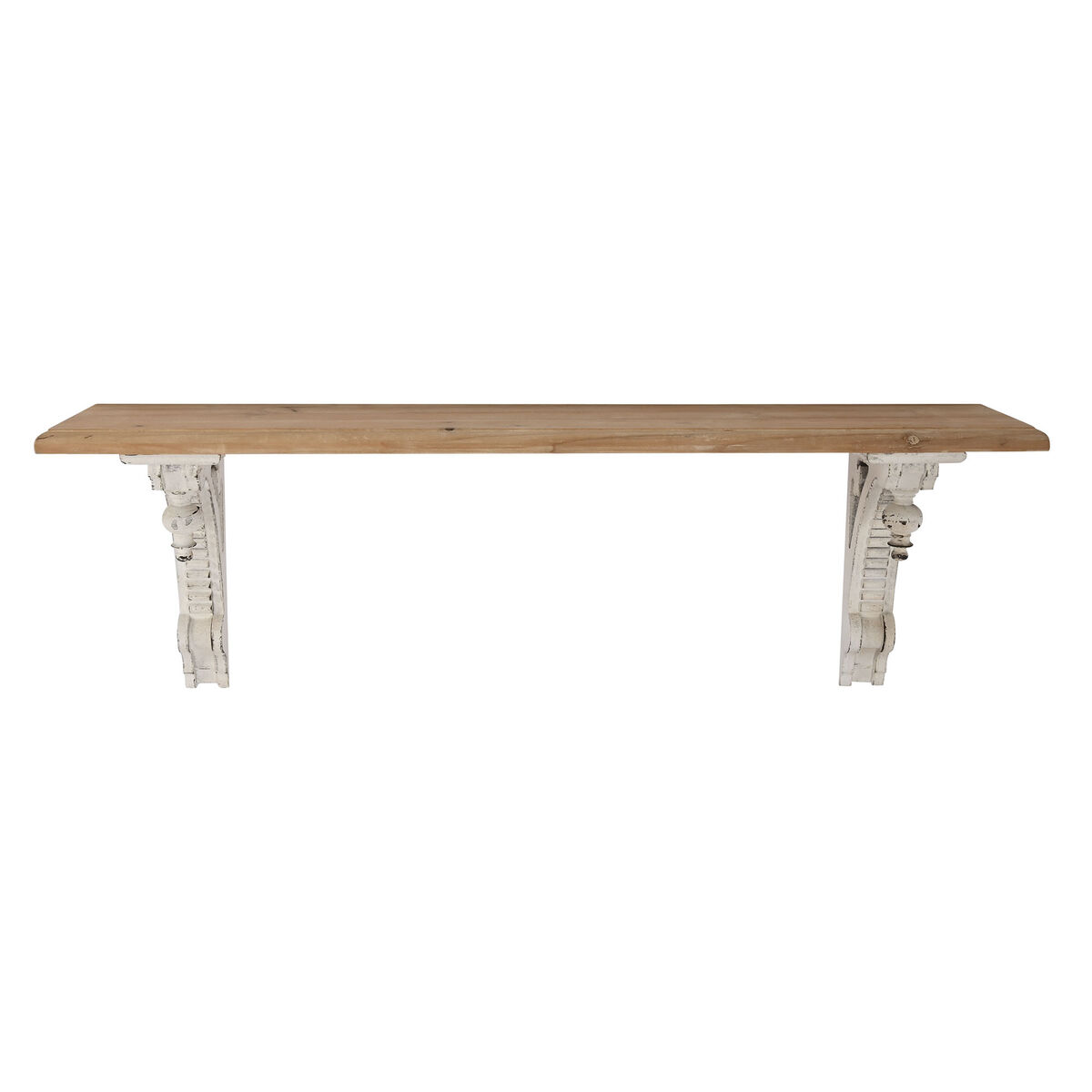 Hyllor Home ESPRIT Vit Naturell Granträ Trä MDF 100 x 22 x 32 cm - 5