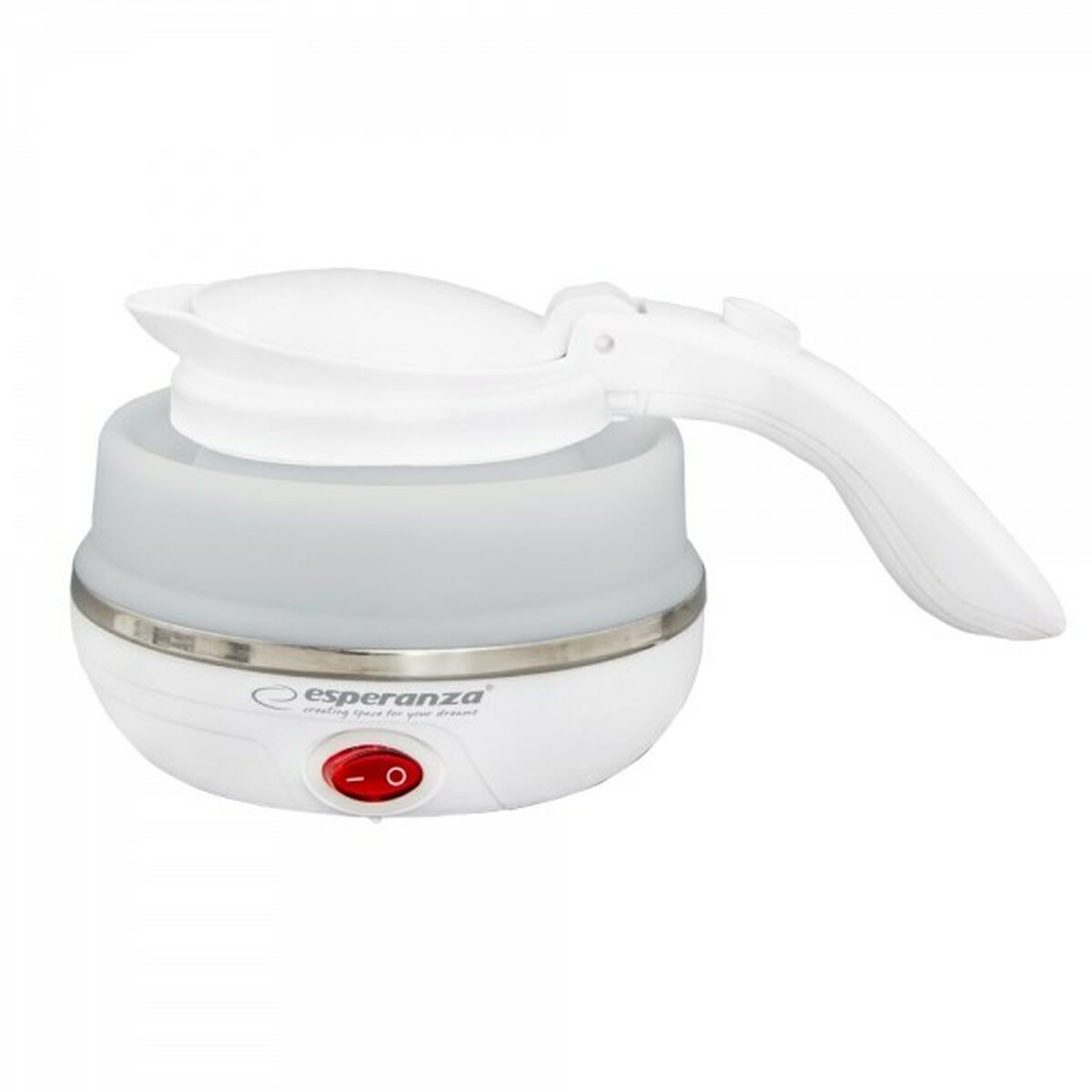 Vattenkokare Esperanza EKK023  Vit Rostfritt stål Plast 750 W 0,5 L - 6