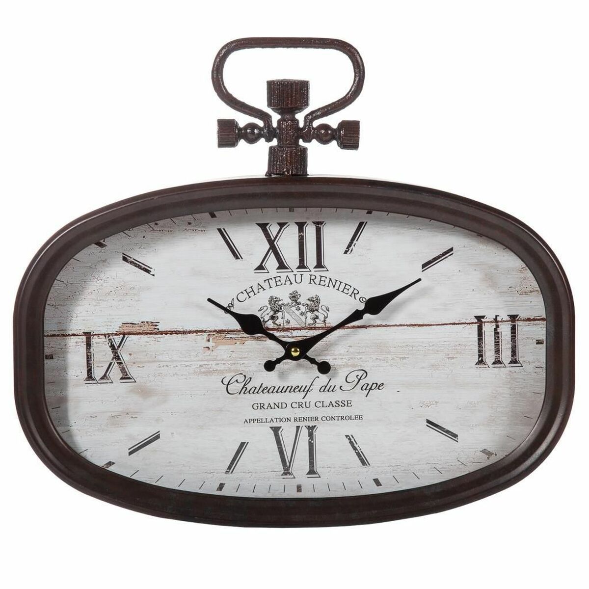 Väggklocka Alexandra House Living Vit Brun Metall 45 x 2 x 40 cm
