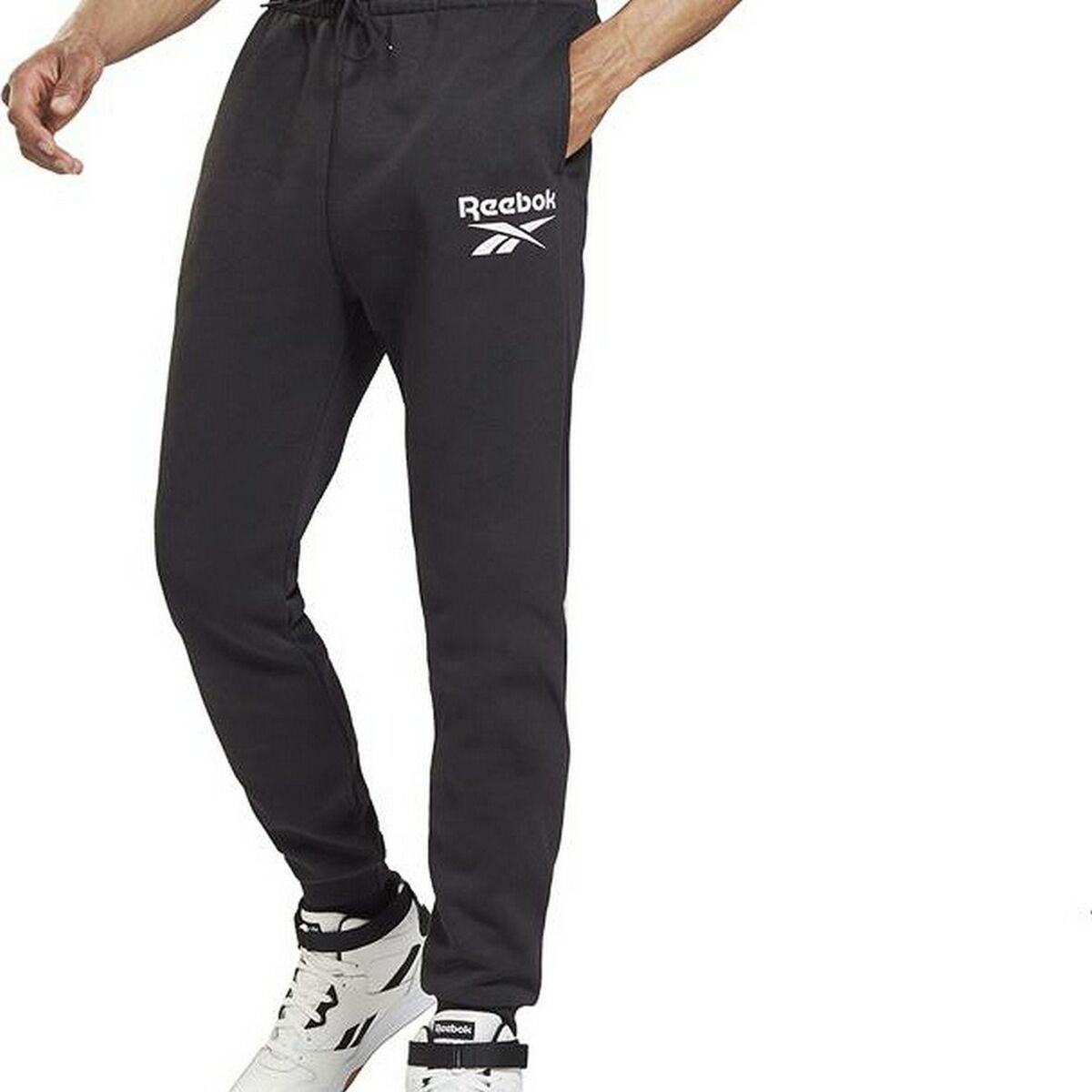 Långa träningsbyxor Reebok Identity Vector Svart Män - 2