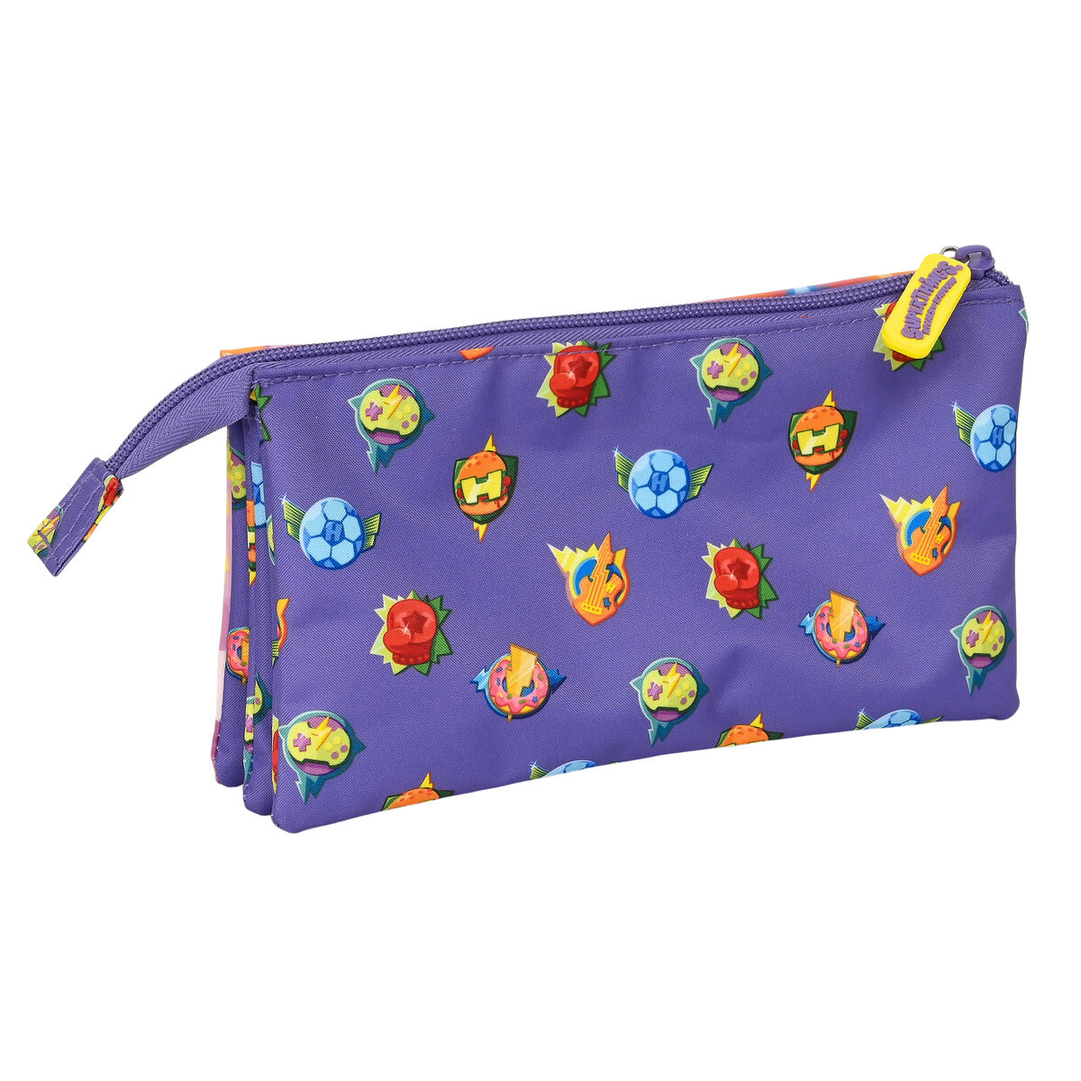 Tredubbel Carry-all SuperThings Guardians of Kazoom Purpur Gul (22 x 12 x 3 cm) - 6