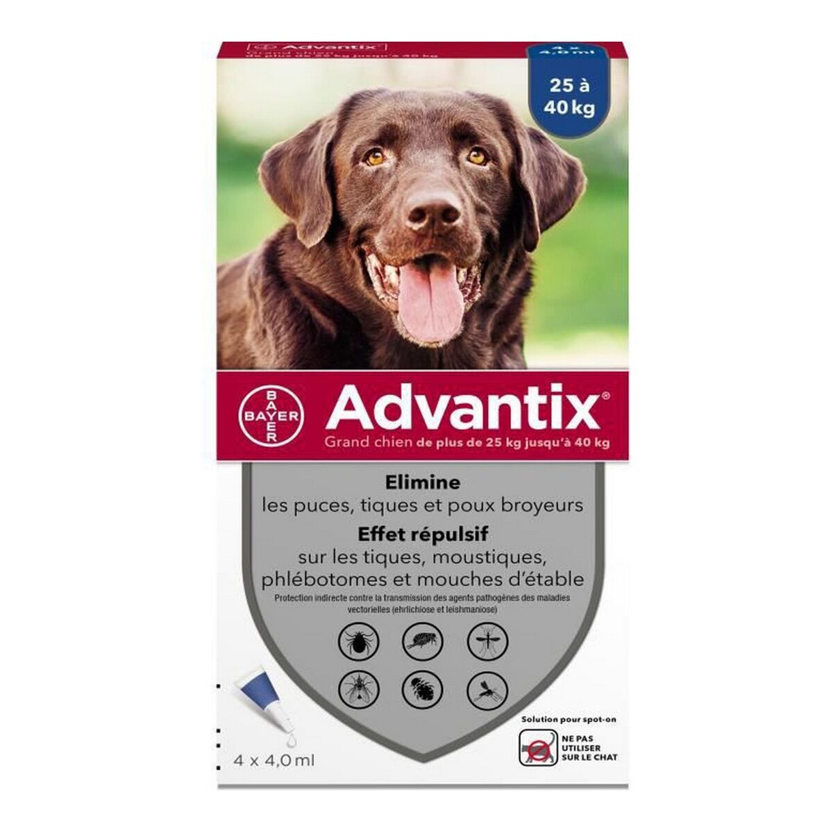 Mot parasiter Advantix Pipetter 25-40 Kg 4 ml 4 antal