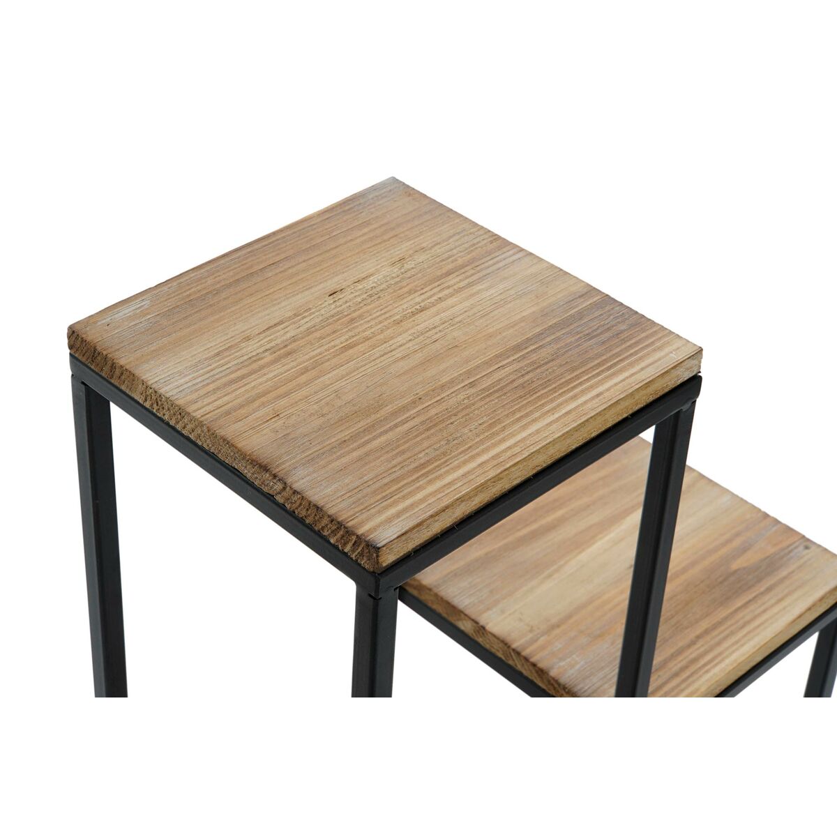 Bokhylla Home ESPRIT Vit Naturell Metall Granträ 40 x 40 x 100 cm (2 antal) - 2