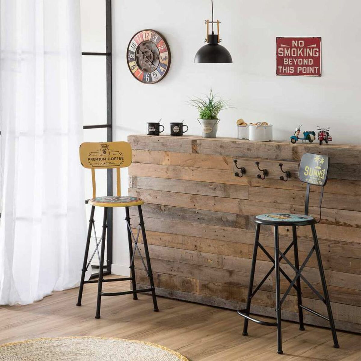 Väggklocka Alexandra House Living Trä MDF 39 x 2 x 39 cm - 2