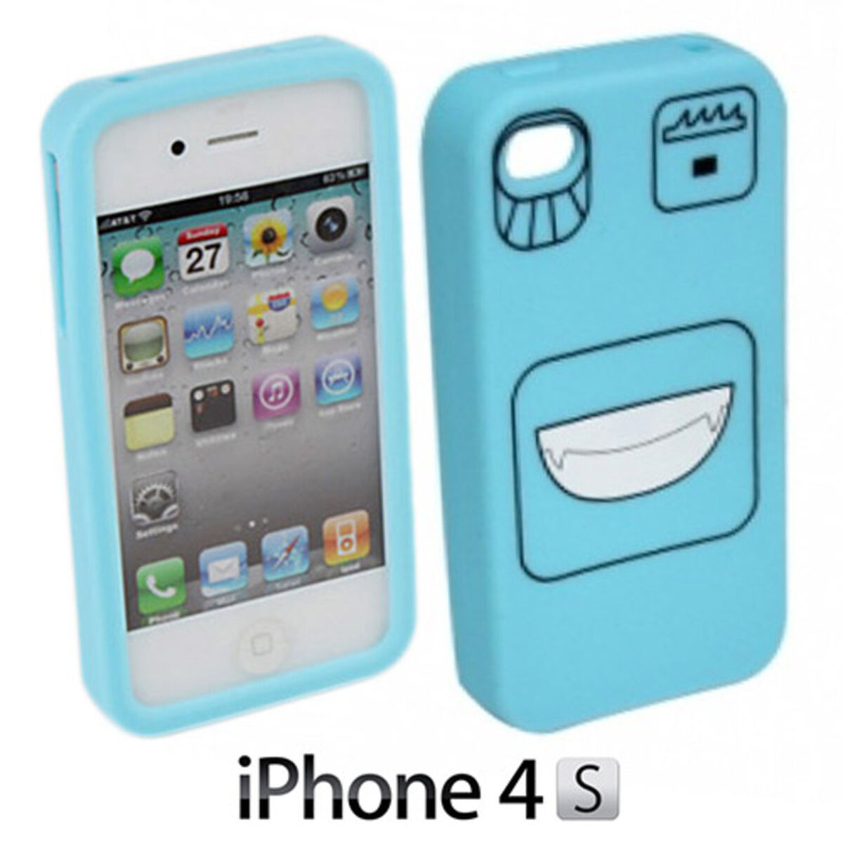 Silikonskal för iPhone Ansikten - 8
