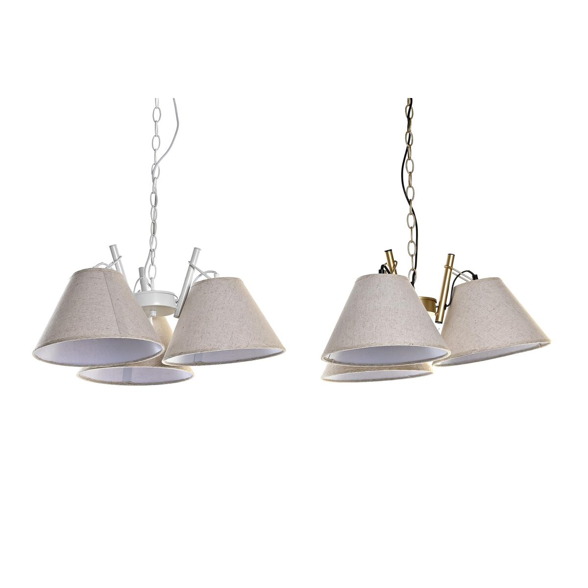 Taklampa DKD Home Decor 50 x 46 x 30 cm Gyllene Metall Vit 50 W (2 antal) - 2