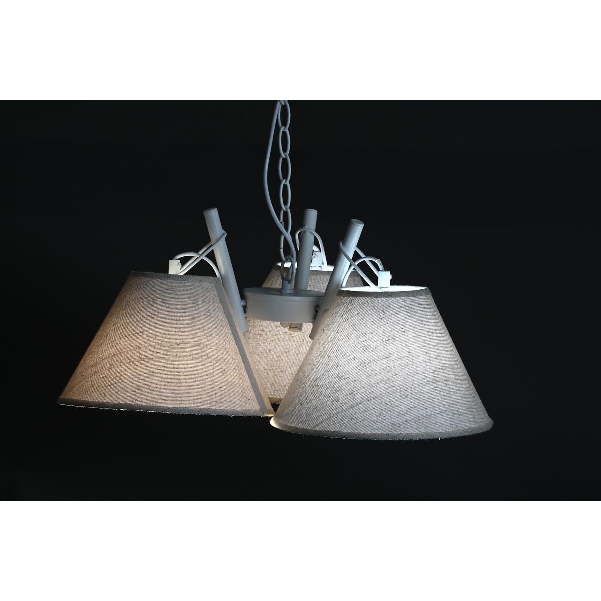 Taklampa DKD Home Decor 50 x 46 x 30 cm Gyllene Metall Vit 50 W (2 antal) - 6