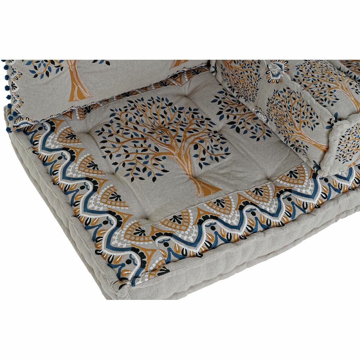 Fåtölj DKD Home Decor Gul Blå Beige 145 x 76 x 1 cm - 10