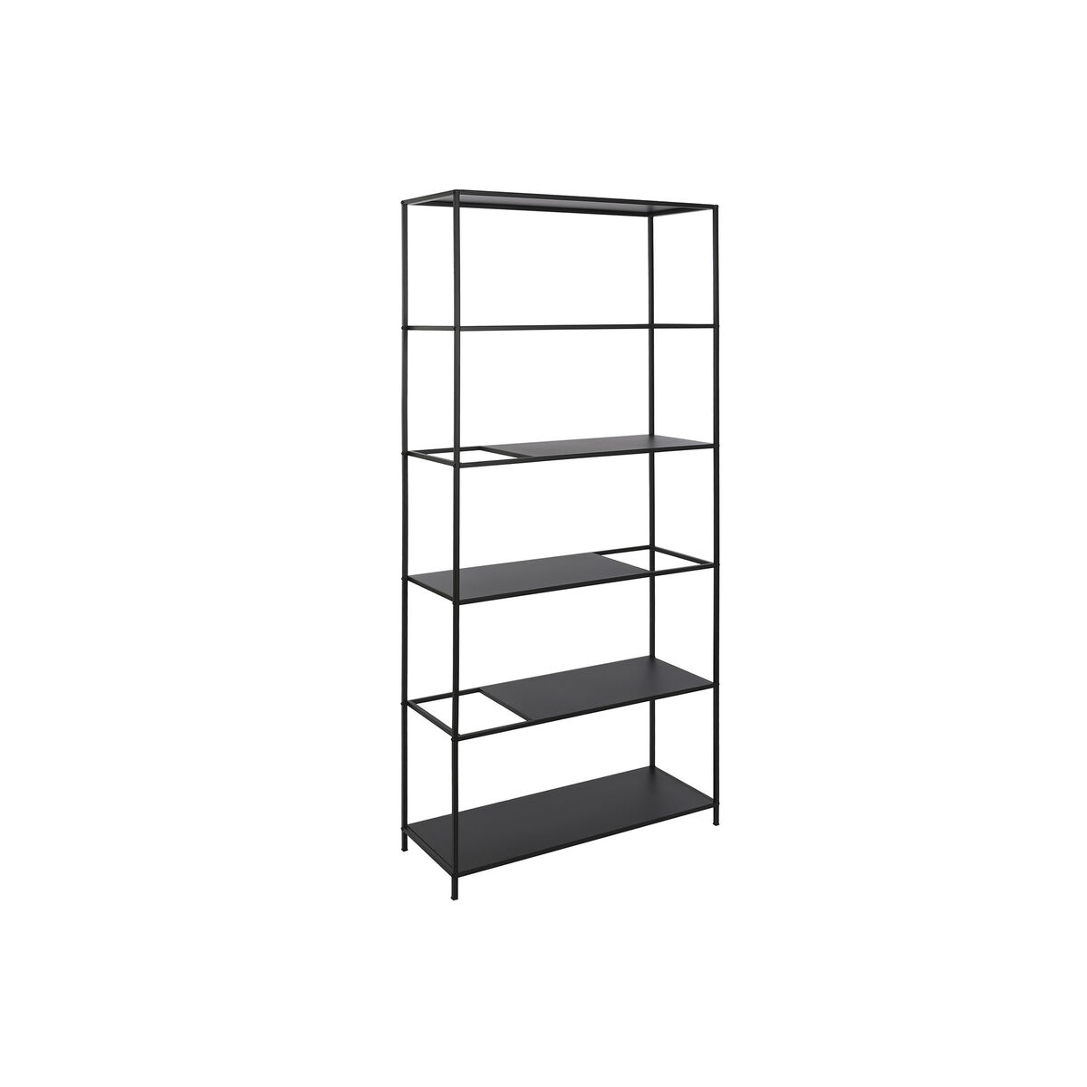Bokhylla DKD Home Decor Svart Metall 80 x 30 x 175 cm (1)