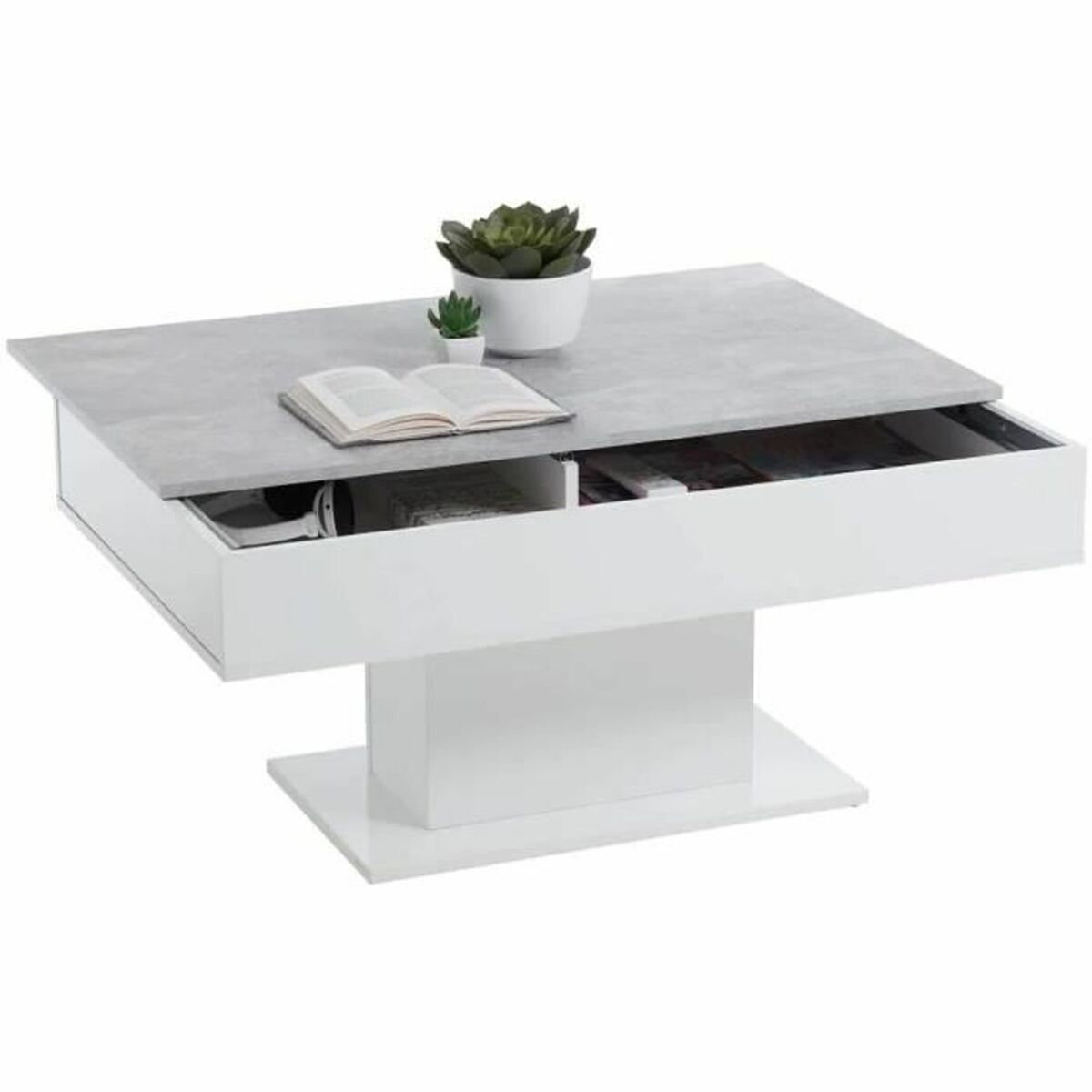 Soffbord FMD Vit Grå - 4