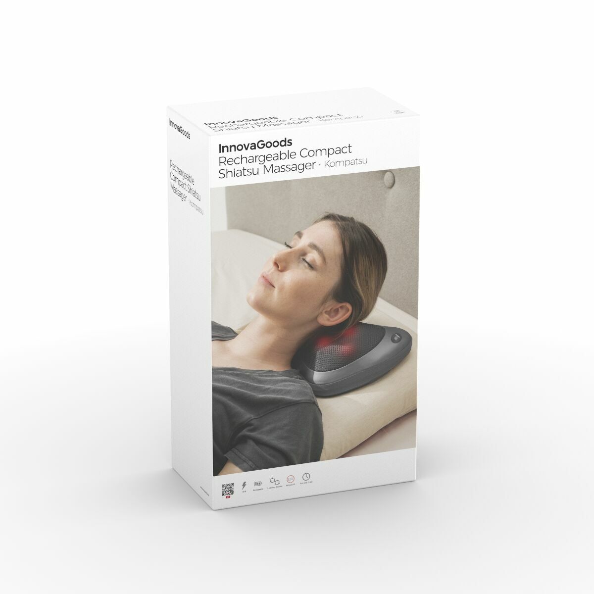 Kompakt Laddningsbar Shiatsu-massageapparat InnovaGoods (Renoverade B)