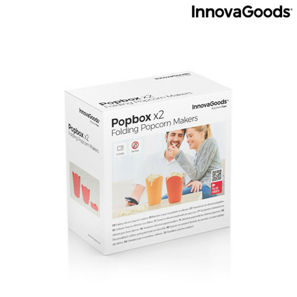Hopvikbara popcornskålar i silikon Popbox InnovaGoods (2 St) - 10
