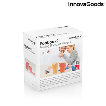Hopvikbara popcornskålar i silikon Popbox InnovaGoods (2 St)