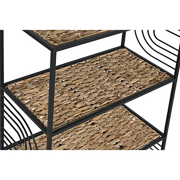Bokhylla Home ESPRIT Svart Metall Fibrer 50 x 25 x 88 cm