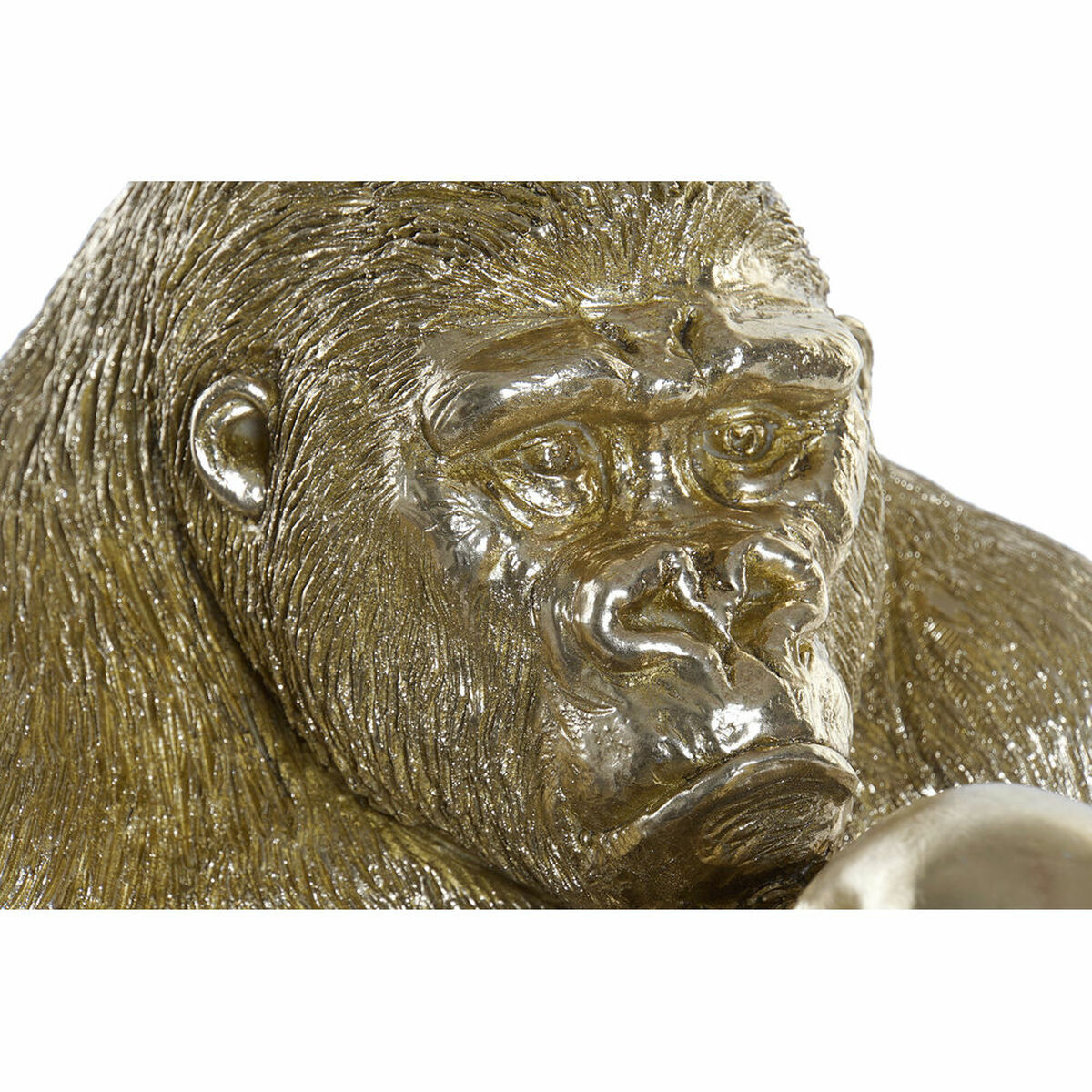 Prydnadsfigur DKD Home Decor Gyllene Harts Gorilla (33 x 33 x 43 cm) - 5