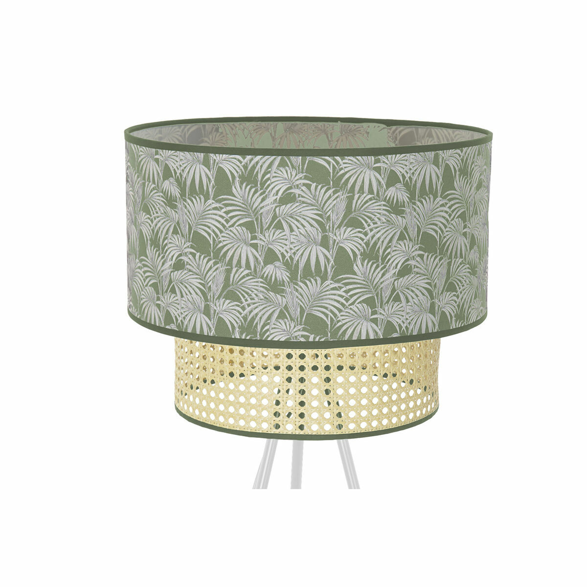 Golvlampa DKD Home Decor Metall Polyester Vit Grön 220 V 50 W (40 x 40 x 129 cm) - 2