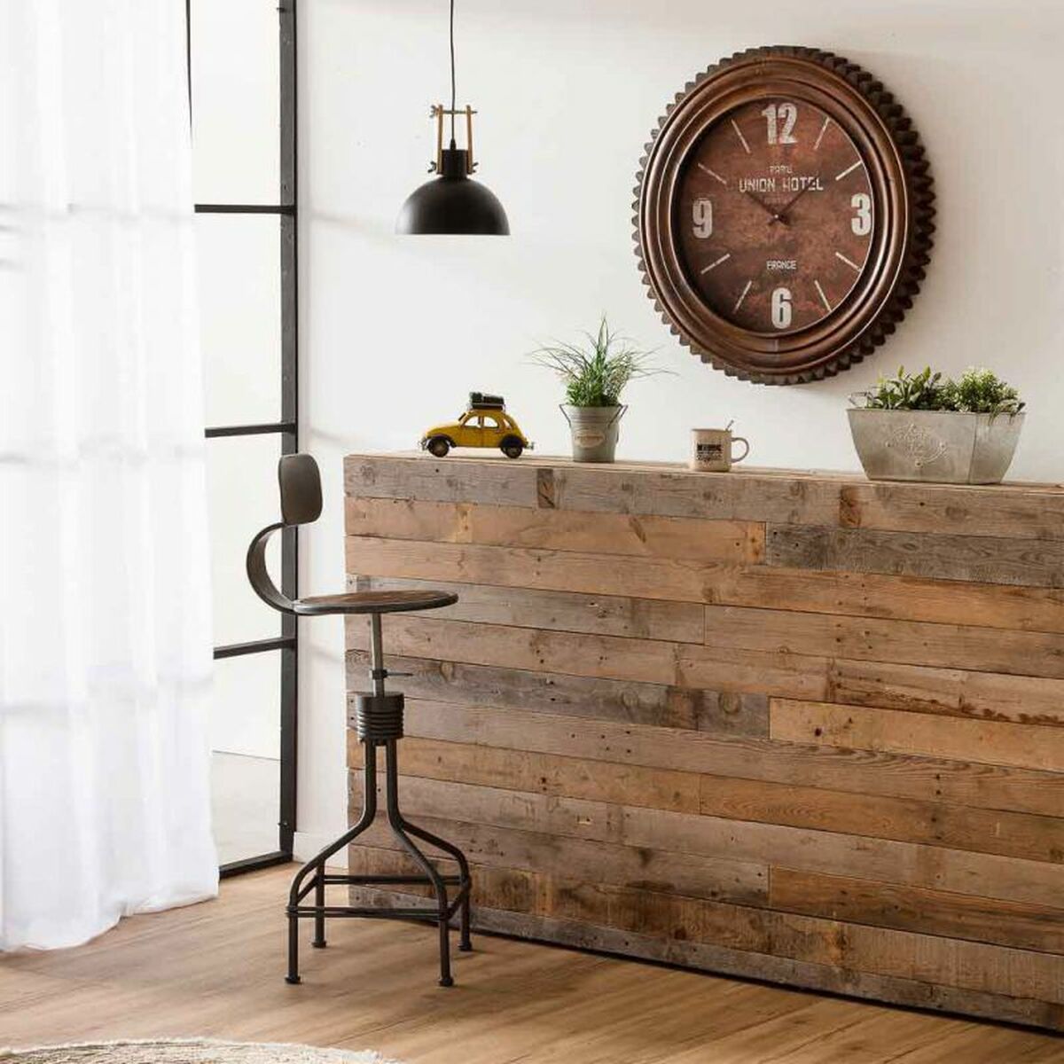 Väggklocka Alexandra House Living Röd Granträ Trä MDF - 2