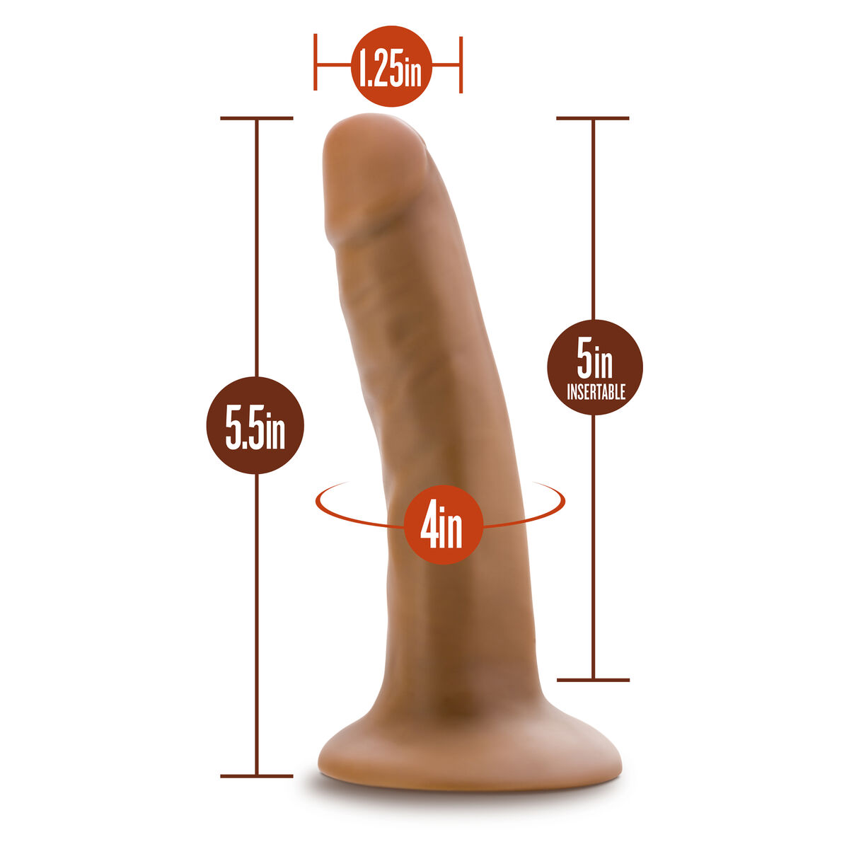 Realistisk dildo Blush Dr Skin Silikon Ø 3,2 cm (12,7 cm) - 4