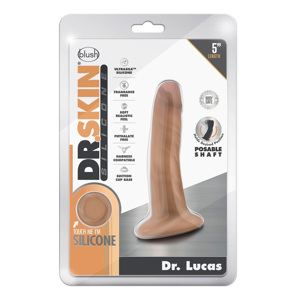 Realistisk dildo Blush Dr Skin Silikon Ø 3,2 cm (12,7 cm) - 6