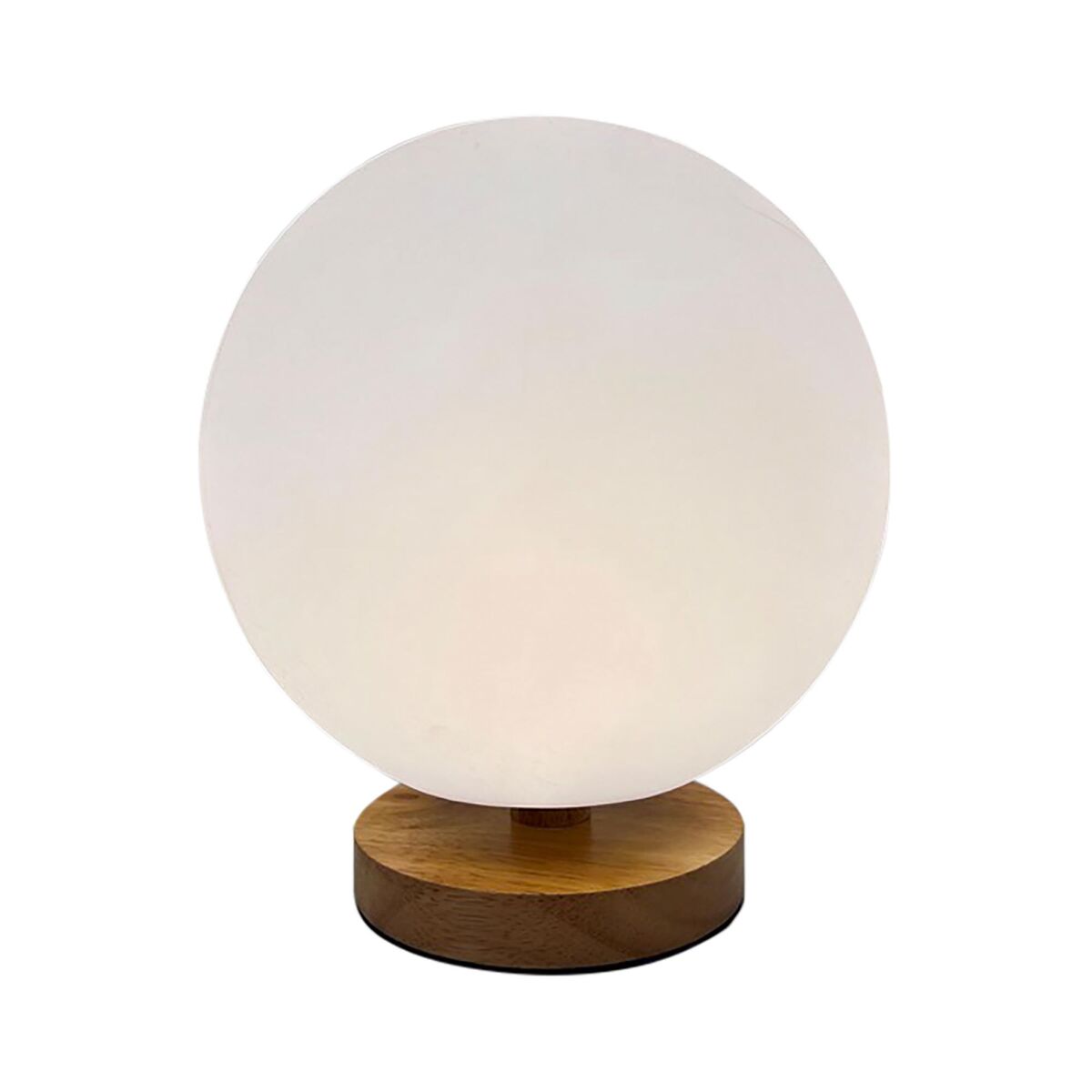 Bordslampa DKD Home Decor Naturell Trä Polyetylen Aluminium Vit (20 x 20 x 23 cm) - 2