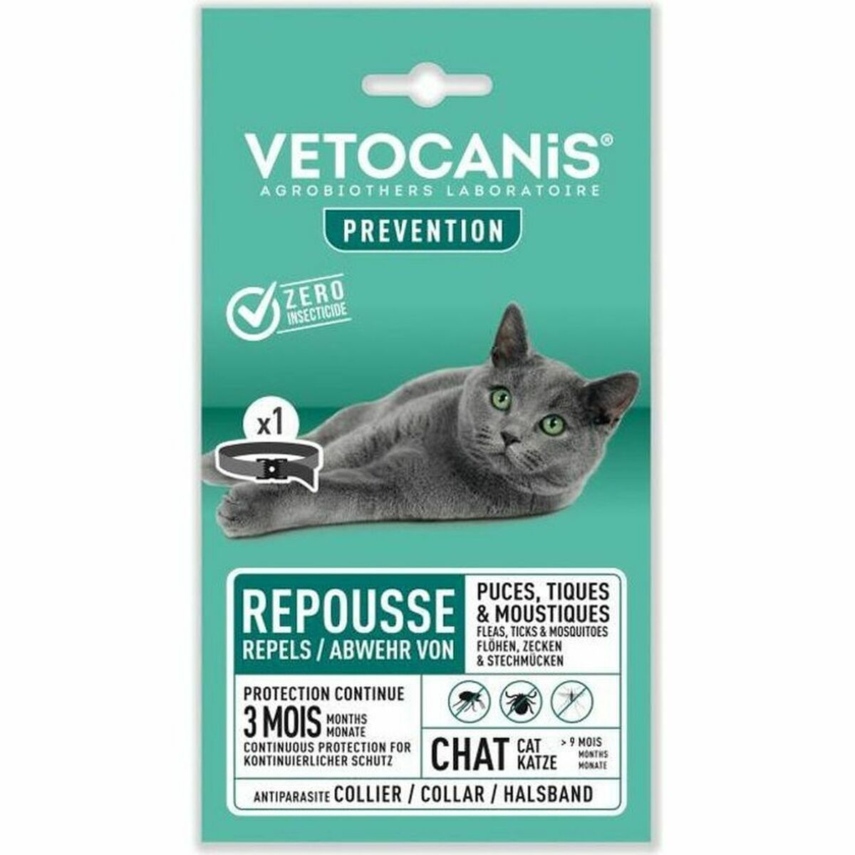 Anti-parasite collar Vetocanis Katt 9 månader - 4