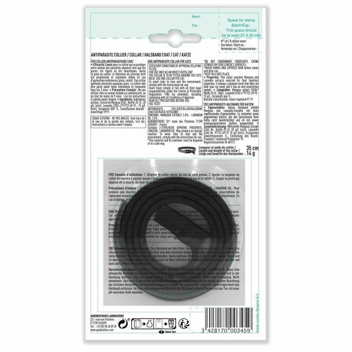 Anti-parasite collar Vetocanis Katt 9 månader - 3