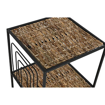 Bokhylla Home ESPRIT Svart Metall Fibrer 35 x 35 x 98 cm