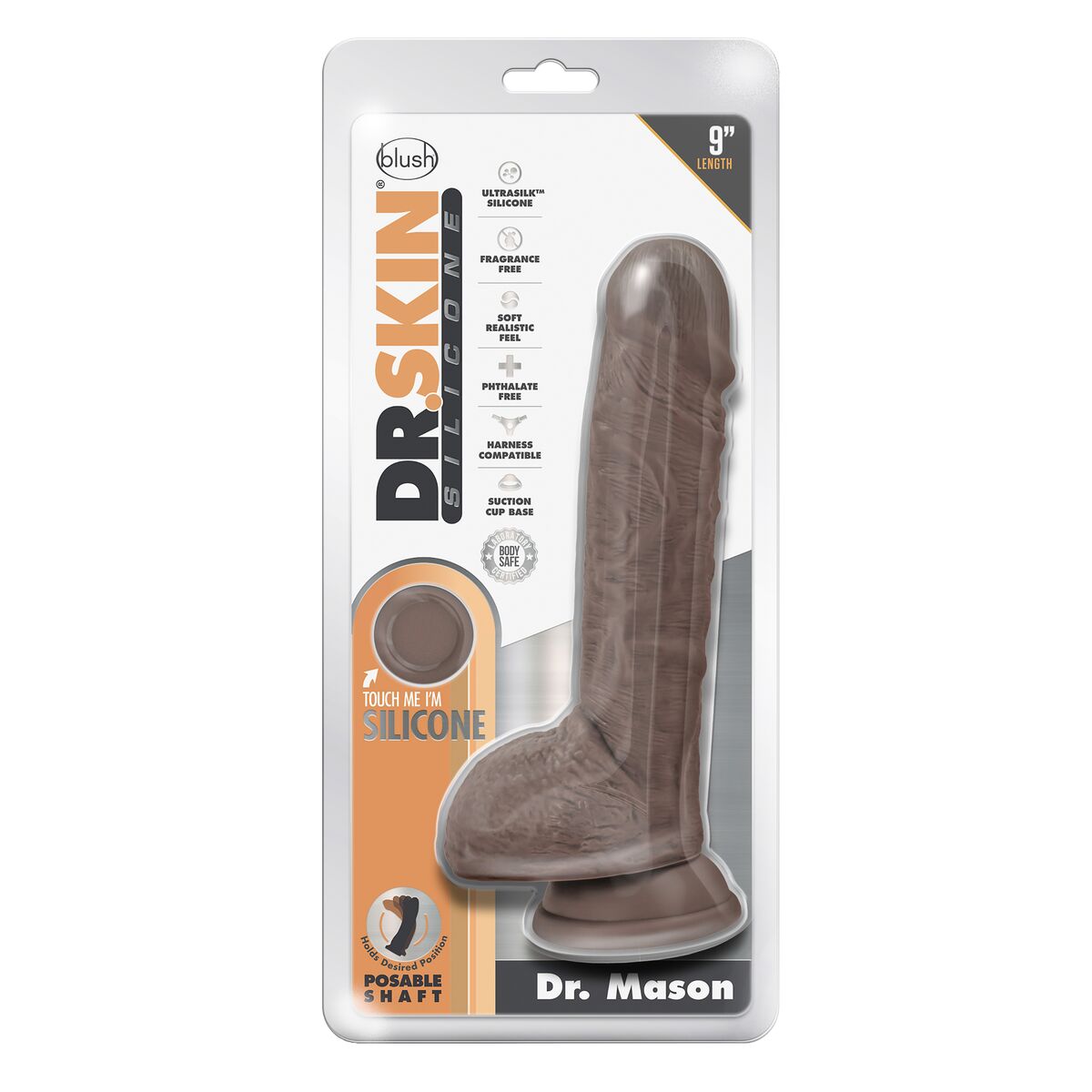 Realistisk dildo Blush Dr Skin Silikon Ø 4,5 cm (16,5 cm) - 6