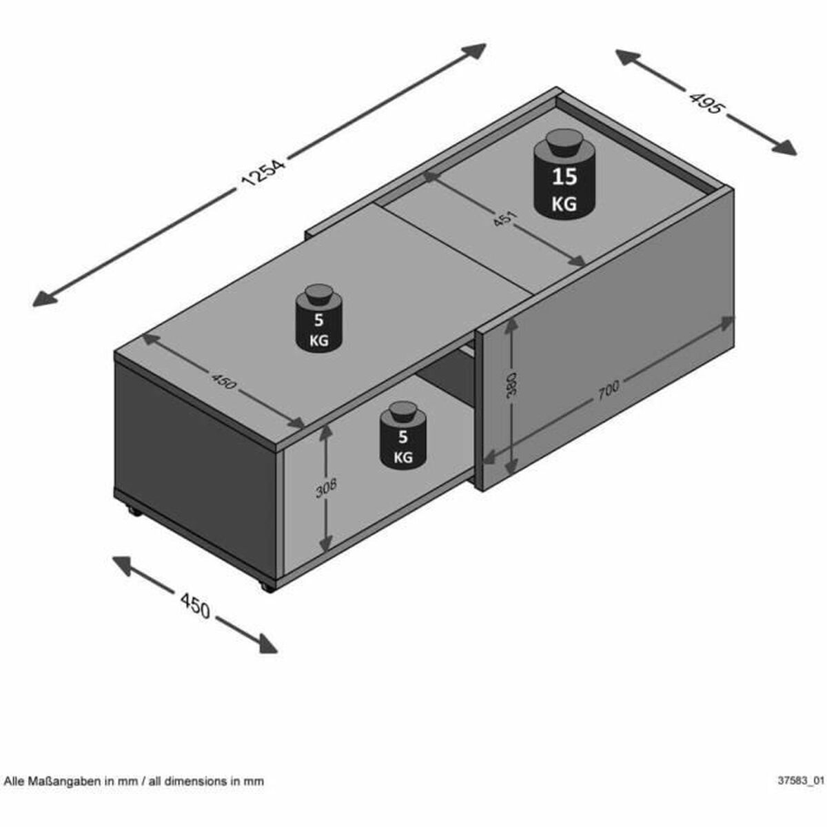 Sidobord Brun - 3