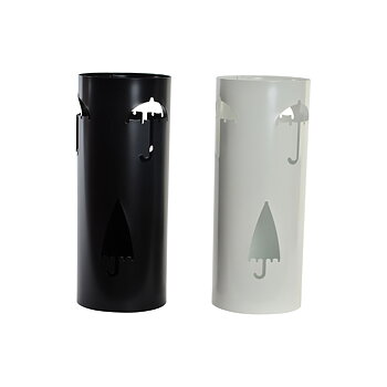 Paraplyställ DKD Home Decor 19 x 47 cm Vit Svart Stål Paraply 19 x 19 x 47 cm (2 antal)