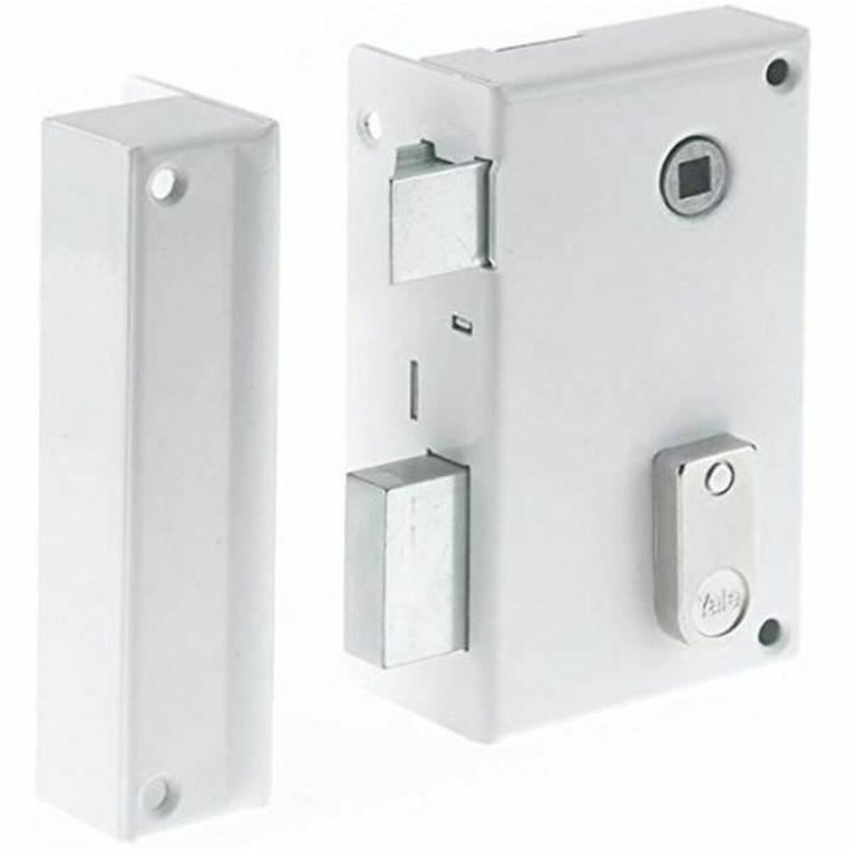 Bultlås Yale YAV37G 12,5 x 7 x 18 Vit Stål Dörrar - 2