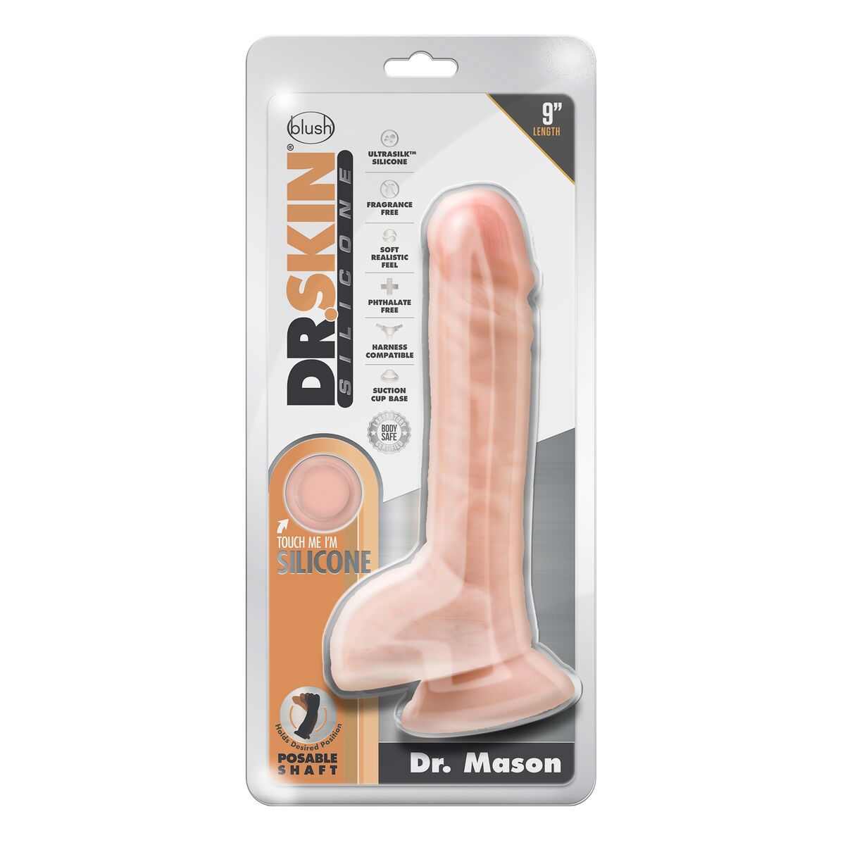 Realistisk dildo Blush Dr Skin Silikon Ø 4,4 cm (16,5 cm) - 6