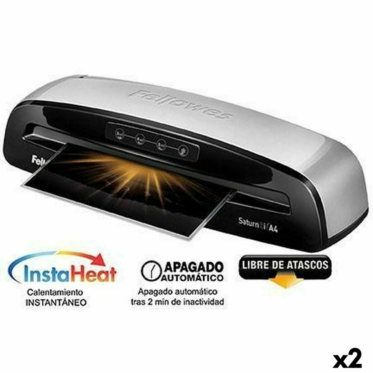 Laminator Fellowes Saturn 3i Svart Silvrig - 3