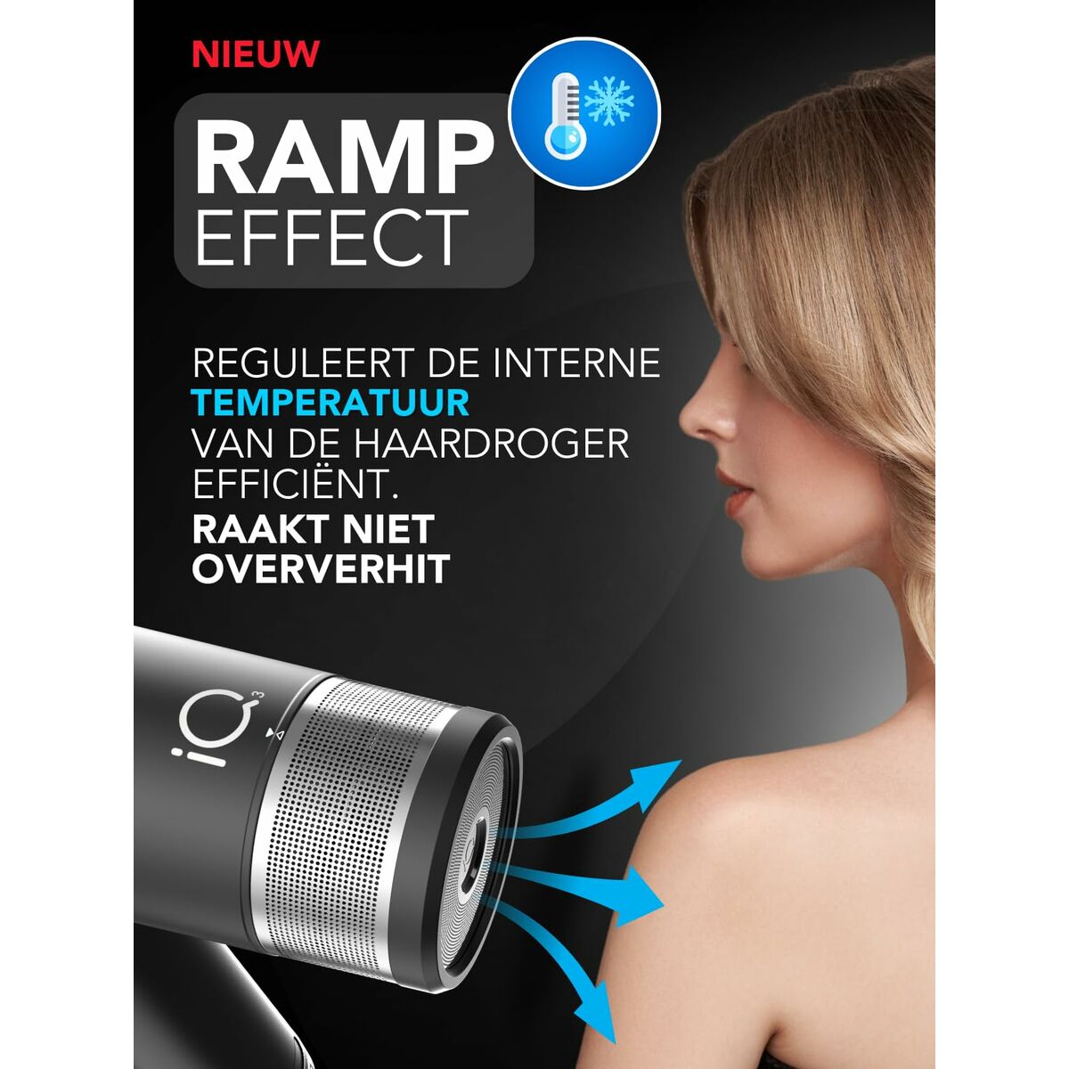 Hårtork Gama Professional PH6080BK Svart 1600 W - 3