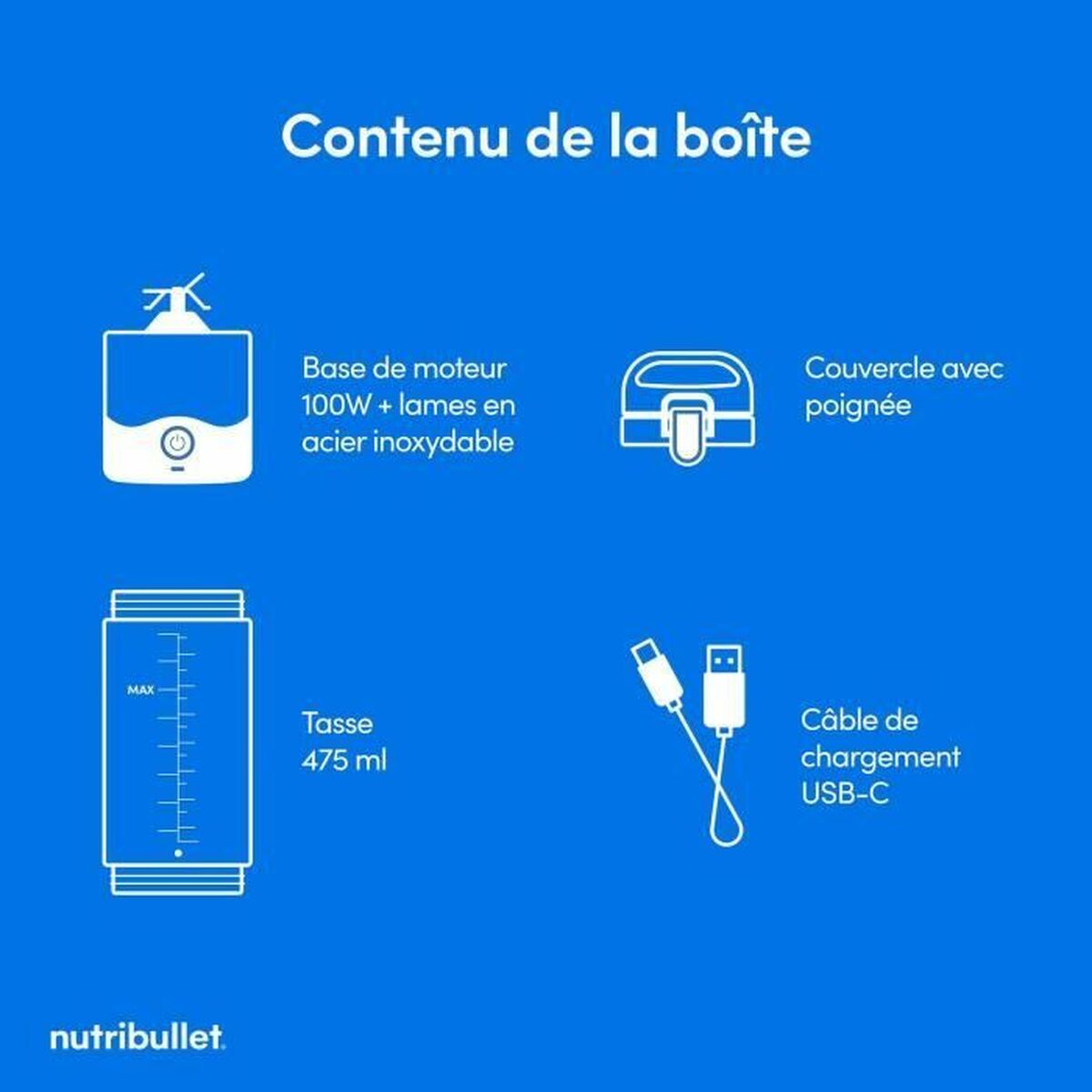 Glasmixer Nutribullet Rosa 475 ml - 3