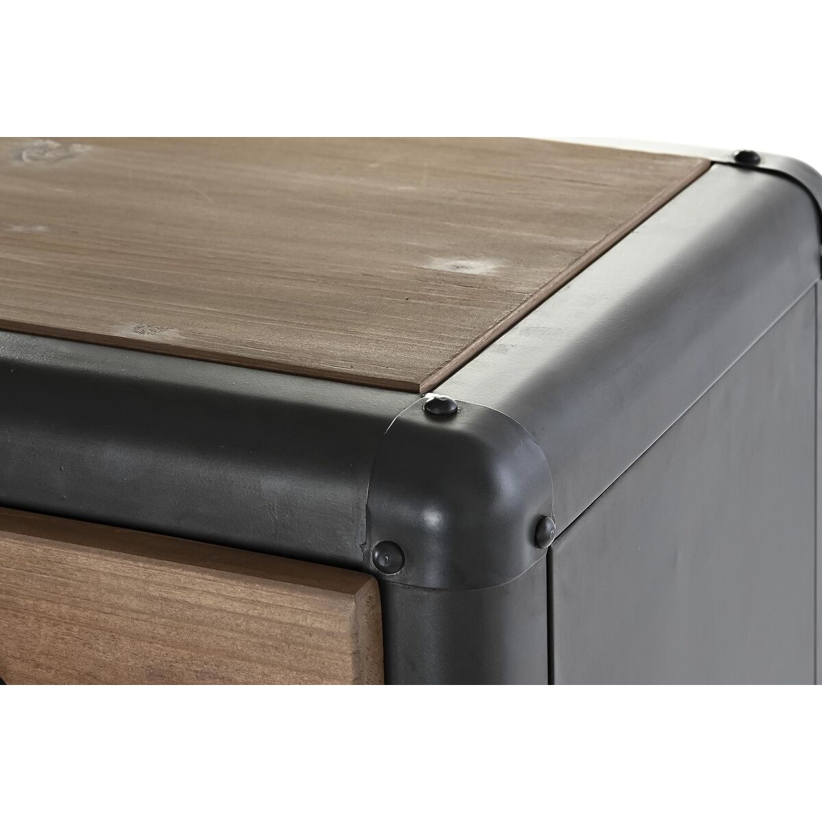 Byrå DKD Home Decor Brun Svart Metall Gran Loft 114 x 42 x 96 cm - 2