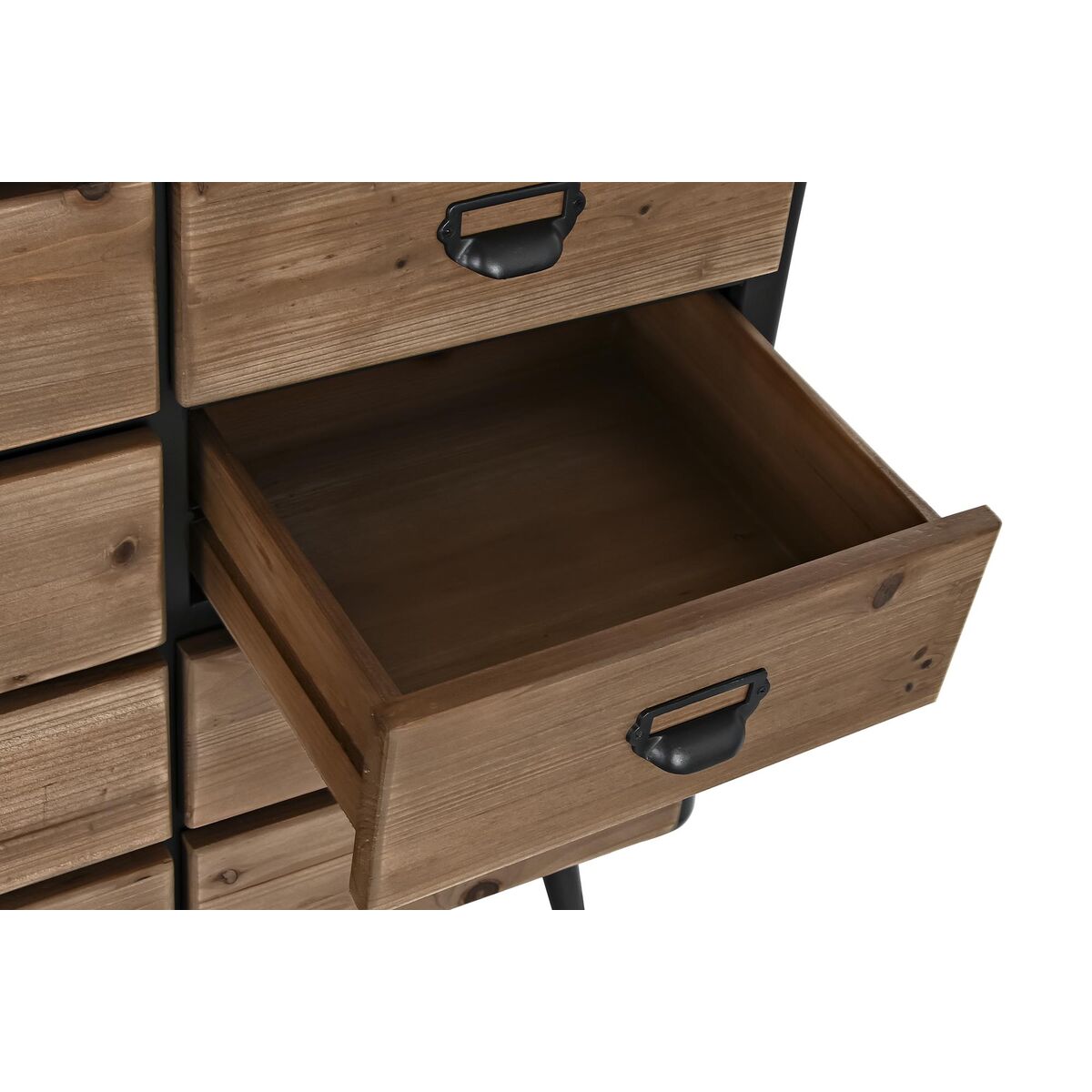 Byrå DKD Home Decor Brun Svart Metall Gran Loft 114 x 42 x 96 cm - 6