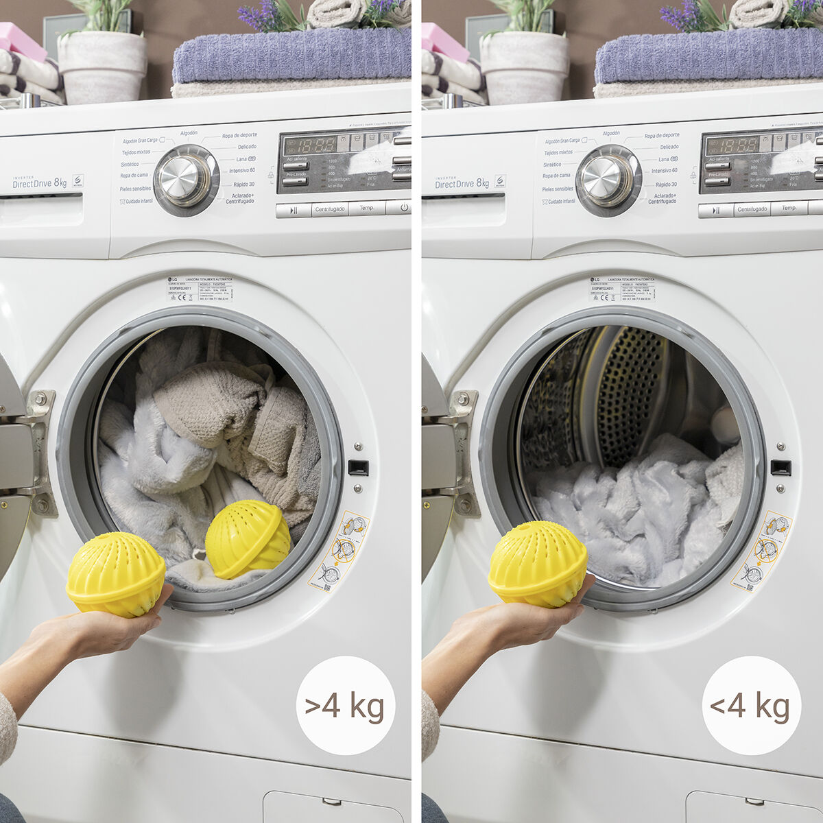 Bollar för att Tvätta Kläder utan Tvättmedel Delieco InnovaGoods Förpackning med 2 masker - 5