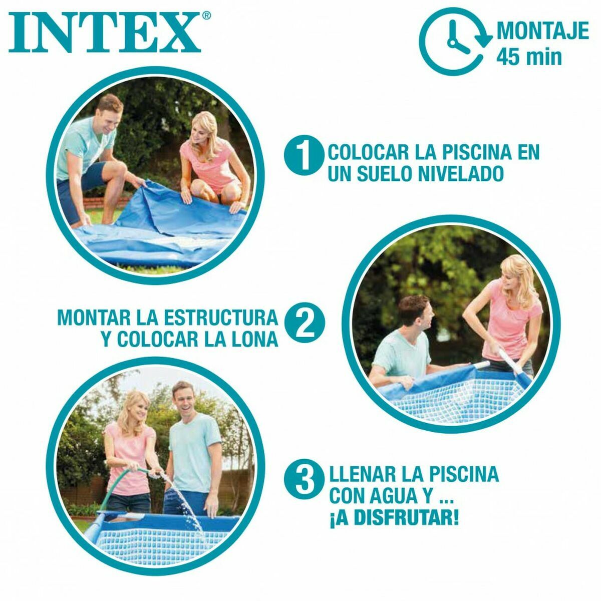 Bollhav Intex 8.418 l Rektangulär 400 x 200 x 122 cm - 6
