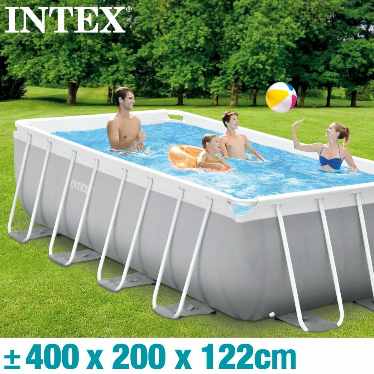 Bollhav Intex 8.418 l Rektangulär 400 x 200 x 122 cm - 8